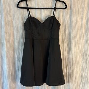 Black mini skater dress